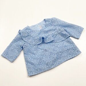 Janie and Jack blue lace baby girls top